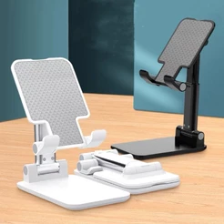 Suporte Para Celular e Tablet Dobrável Portátil Ajustável Apoio Mesa