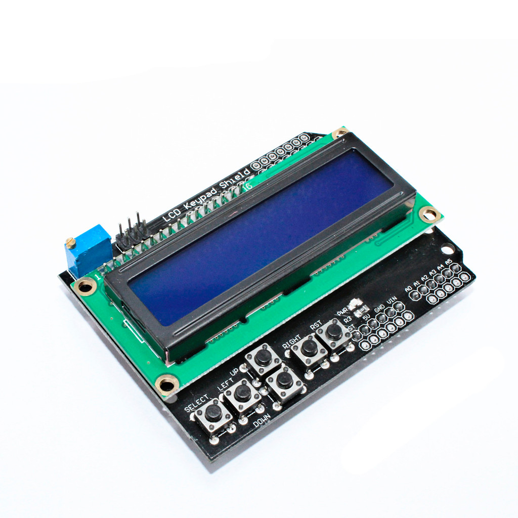 Display Lcd Keypad Shield 16x2 Botoes Arduino Blutu em Oferta na Shopee
