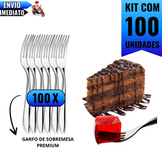 Kit 100 Garfos de Sobremesa Aço Inox 16cm – Resistência e Sofisticação Para Refeições, Confeitarias e Restaurantes. em Oferta na Shopee