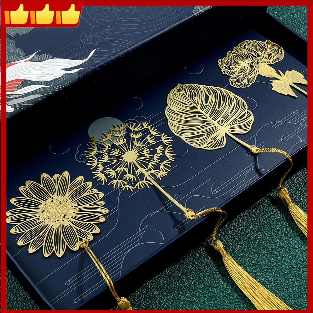 Marca De Livro Artesanal Chinesa Rosa Flor De Lótus Dourada Marcadores Marcador De Leitura Para Amantes De Livros Presen em Oferta na Shopee