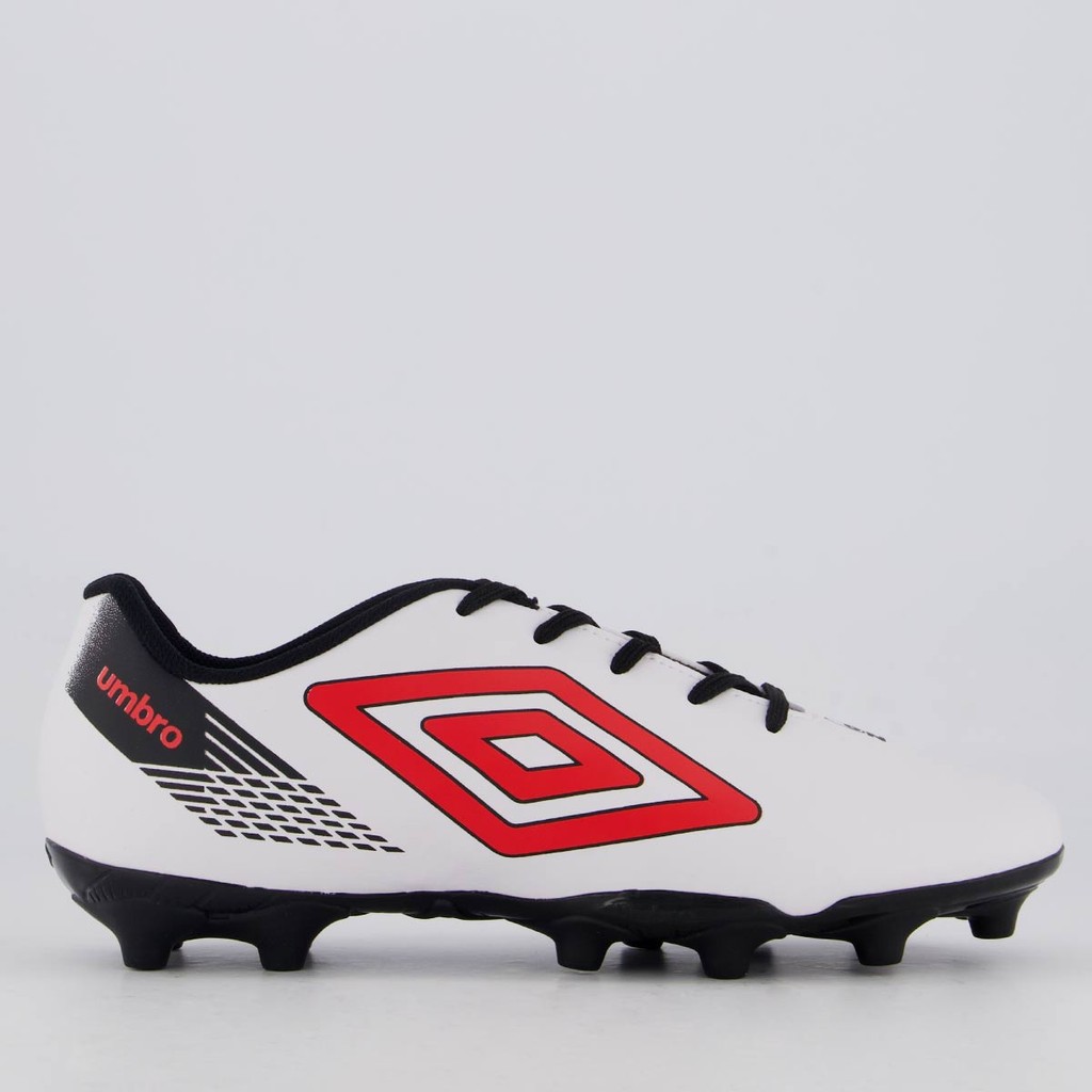 Chuteira Umbro On Campo Branca e Vermelha - Sports & Outdoors