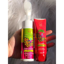 Kit Skin Care Sabonete Morango e Mousse Micelar Babasoul limpeza profunda para pele Soul Cosméticos