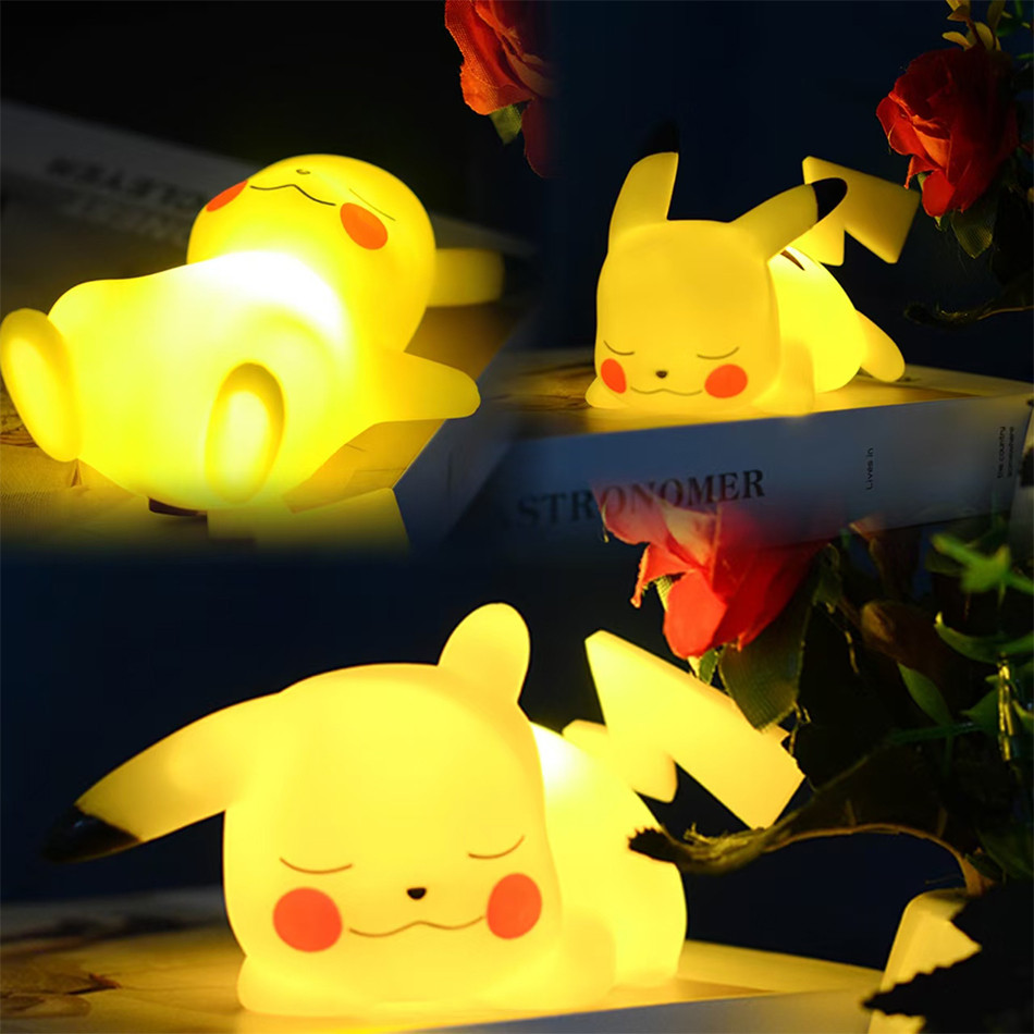 Novo Pokemon Pikachu Night Light Bonito Anime Luz Suave Quarto Cabeceira LED Decoração Do Kawaii Dute Mesa