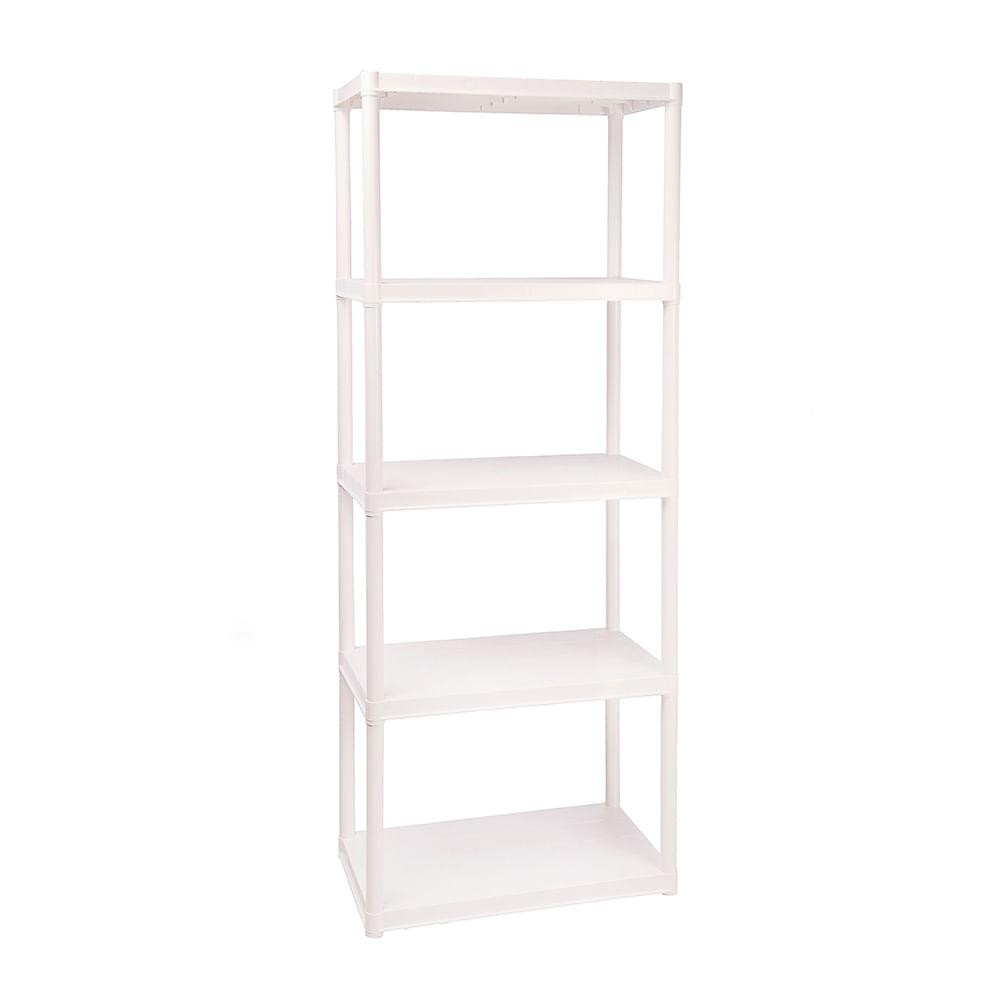 Estante Plástica Tubular com 5 Prateleiras Branca Vig Ordene em Oferta na Shopee