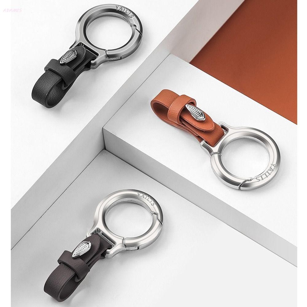 Chaveiro Pendurado Na Cintura ADAMES , Porta-Chaves Simples De Couro PU Para Carro , Clássico De Luxo em Oferta na Shopee