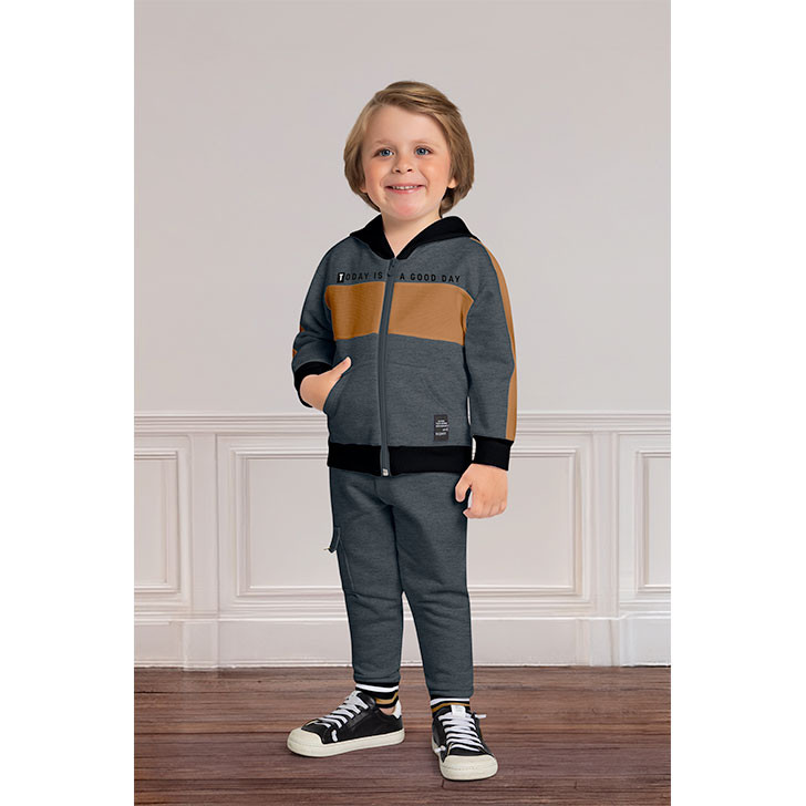 Conjunto Infantil de Frio Menino Blusa Moletom e Calça Moletom Today - Milon