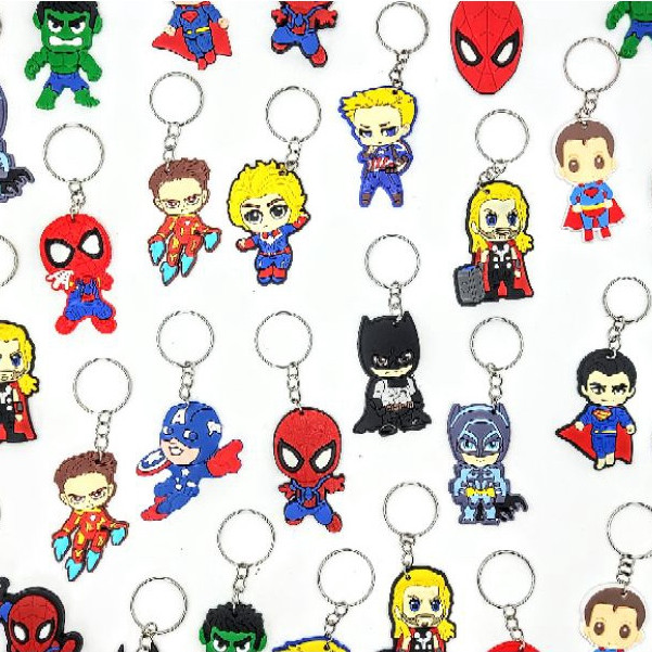 Chaveiro Heróis Marvel 10unVingadores Hulk Homem Aranha Batman