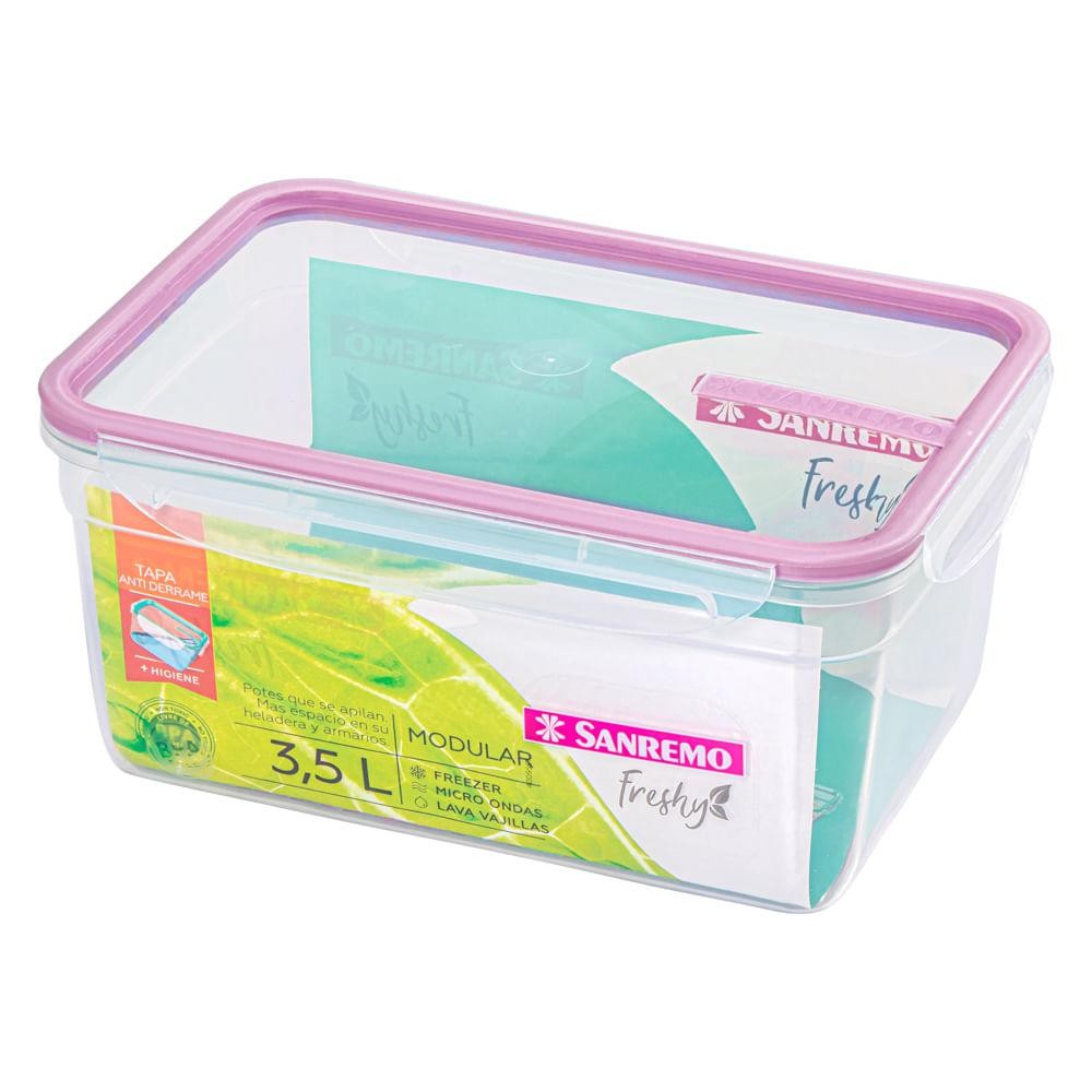 Pote Plástico com Travas Hermético Açaí 3,5L Freshy Sanremo em Oferta na Shopee
