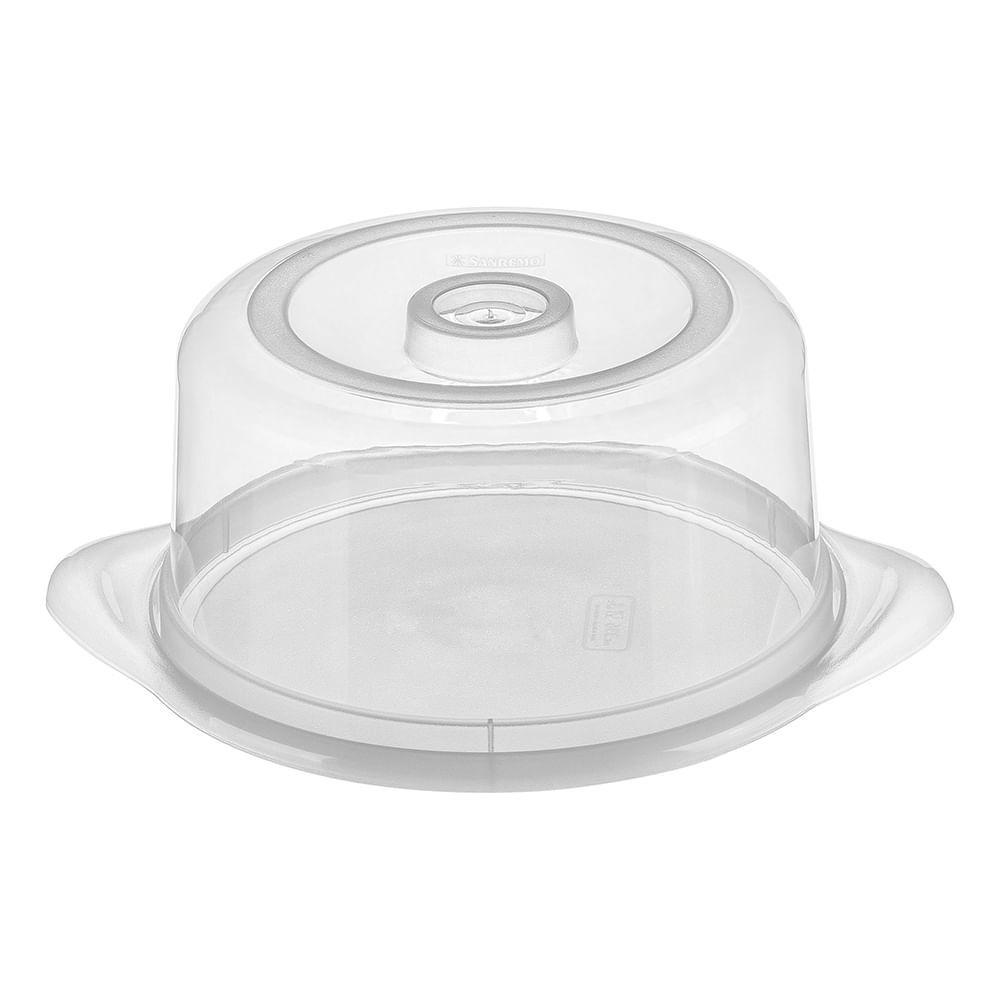 Porta Bolo Redonda com Tampa Transparente 24,4cm Casar Sanremo em Oferta na Shopee