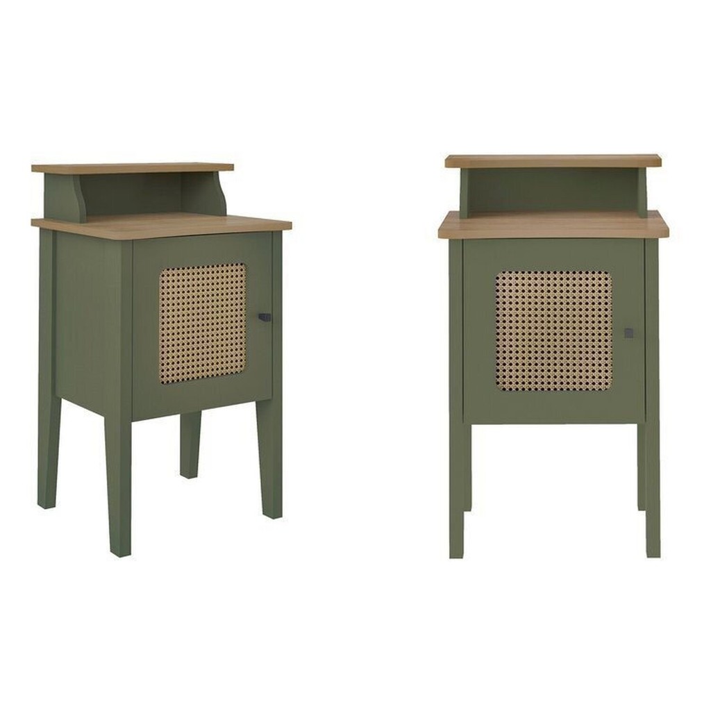 Kit 2 Mesas de Cabeceira 100% Mdf Porta Reversível Detalhes Curvos em Oferta na Shopee