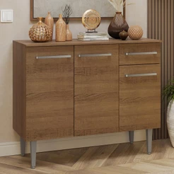 Buffet Aparador 105cm 3 Portas e 1 Gaveta Madesa