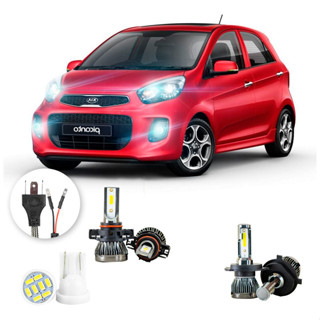 Ultra Led Nano 22000lm Kia Picanto 2012-16 Alto Baixo Milha em Oferta na Shopee