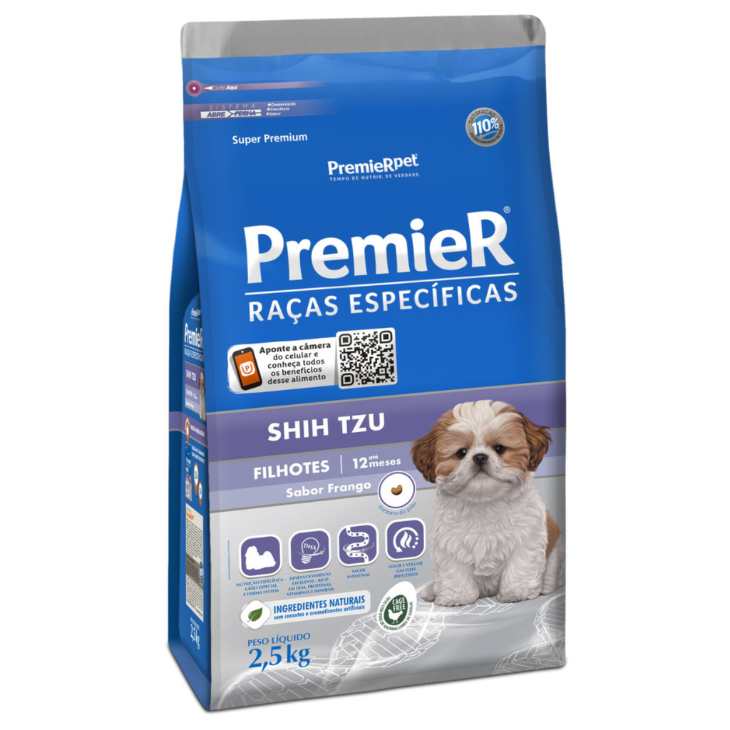 Ração PremieR Raças Específicas shih tzu filhote frango 2,5kg em Oferta na Shopee