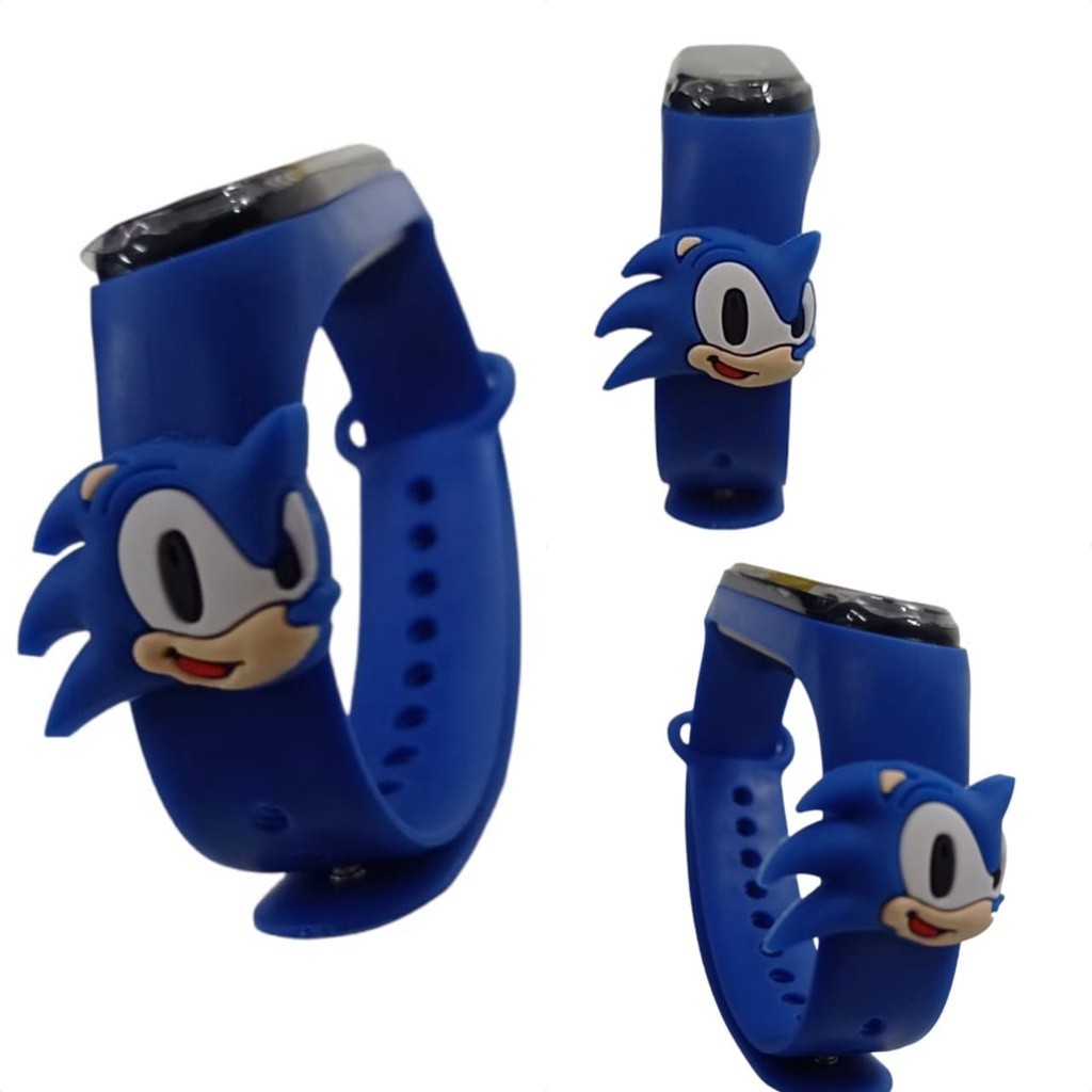 Reloginho Digital Do Sonic Azul Top