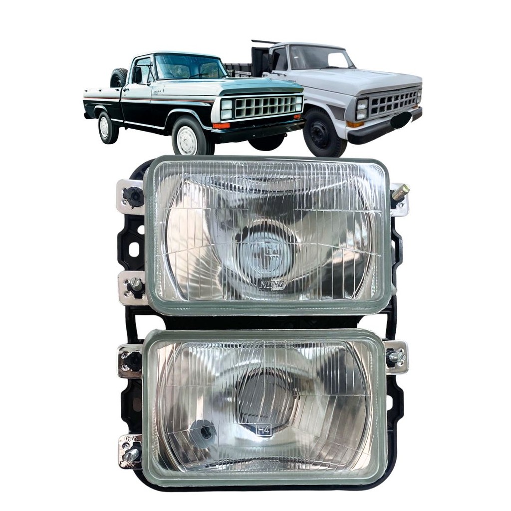 Farol Bloco Dianteiro Principal Para Ford F1000 F4000 1985 a 1991 Lado Esquerdo Nino F-41V VF211500