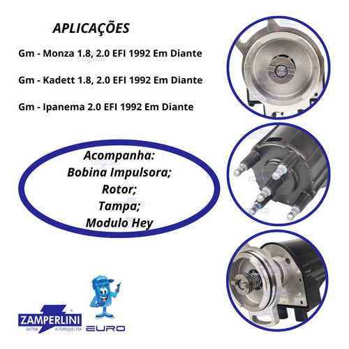 Detalhes do Distribuidor Ignição Monza Kadett 1.8 2.0 Efi 92 93 94 95 96