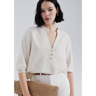 Blusa Feminina Manga 3/4 Em Viscolinho Hering em Oferta na Shopee