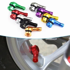 Par Válvula de Roda CNC Motocicleta 90 Graus De Ângulo Da Roda Pneu Haste Tubeless Liga De Alumínio