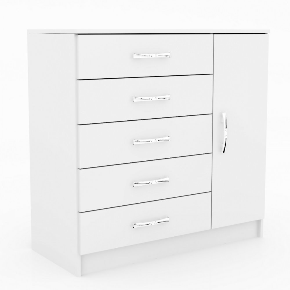 Cômoda 5 Gavetas 1 Porta Zurique Evidência Móveis em Oferta na Shopee
