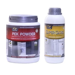 Kit Restauradores piso Pisoclean Pek Powder + Supergloss Lp