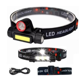 Lanterna Cabeça Testa Capacete C/ Foco Recarregável Usb, Led Cor da lanterna Branco Médio