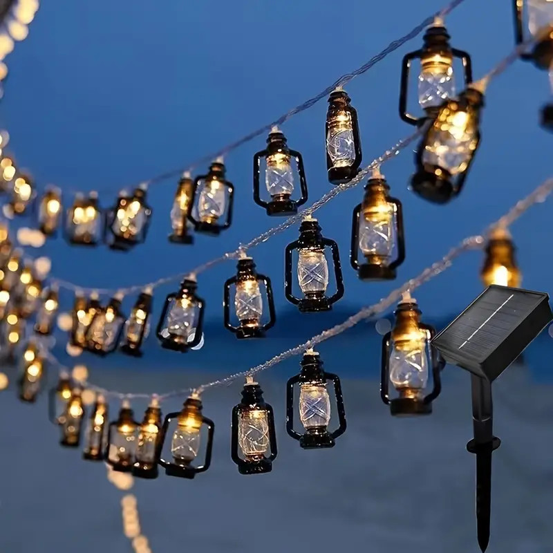 Varal de Lamparina Solar ou a Pilha Pendurada Vintage À Prova D'Água Para Decoração E Festa