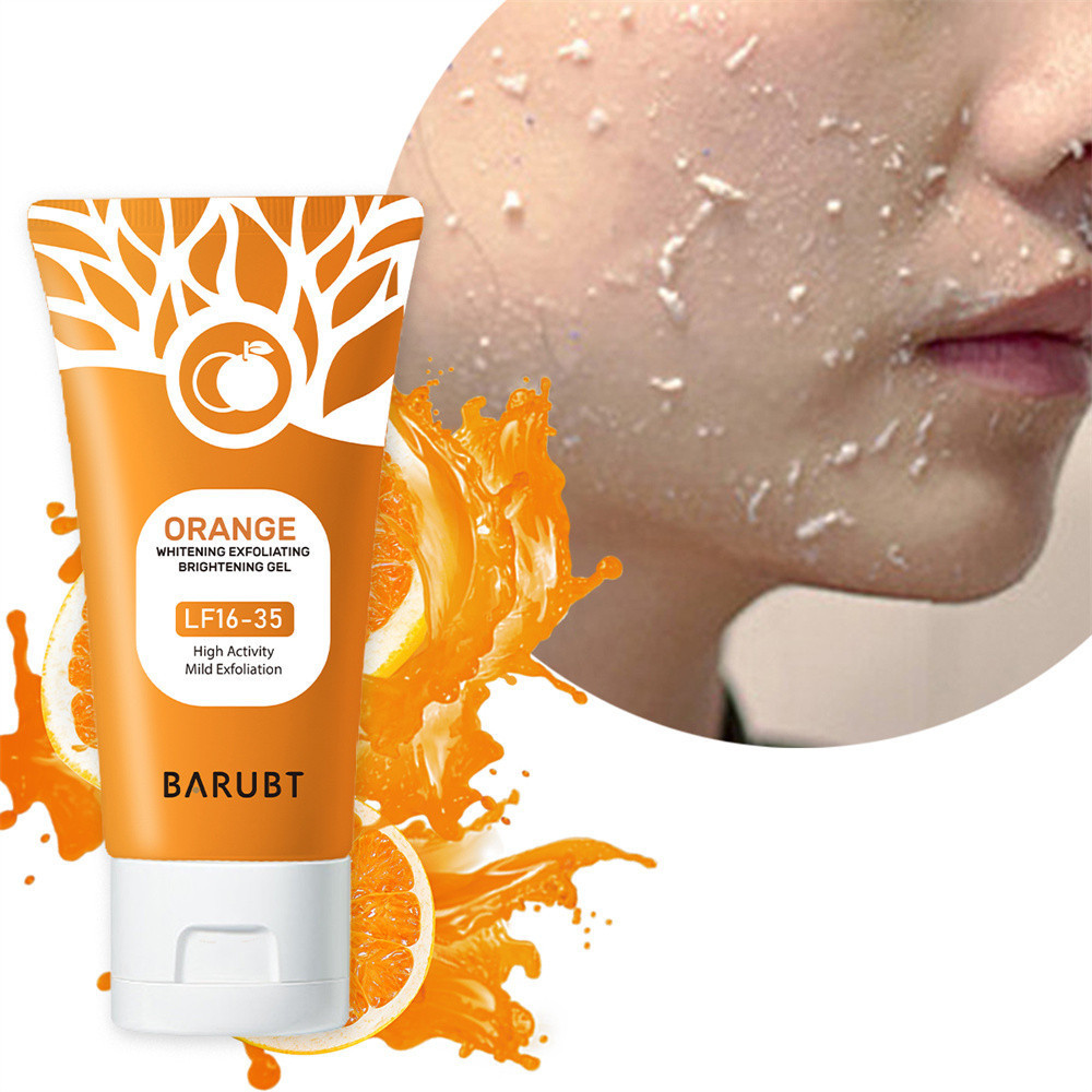 Barubt Laranja Enzima Esfoliante Gel Facial Limpeza Profunda Hidratante Remover Acne Cravo Limpo Poros Creme De Cuidados
