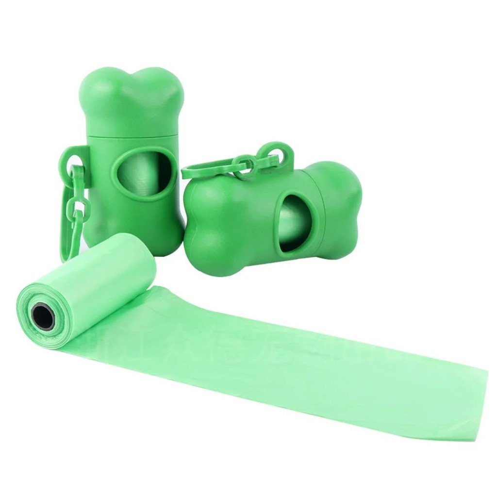 Kit Higiene Pet Cata Caca Cocô Cães Porta Saquinho 2 refis