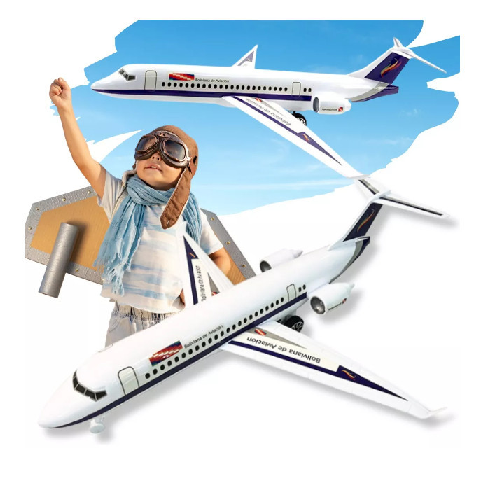 Avião Brinquedo AeroBus Concept Super Performance 38cm Grande Avião Fricção Efeito Sonoro e Luzes em Oferta na Shopee