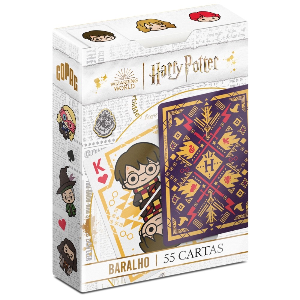 BARALHO ESPECIAL HARRY POTTER 55 CARTAS COPAG WIZARDING WORLD SINGLE DECK HERMIONE WEASLEY VOLDEMORT - Hobbies & Collections