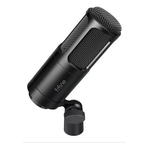 Microfone Fifine K669d Dinamico Cardioide Preto Xlr- Preto
