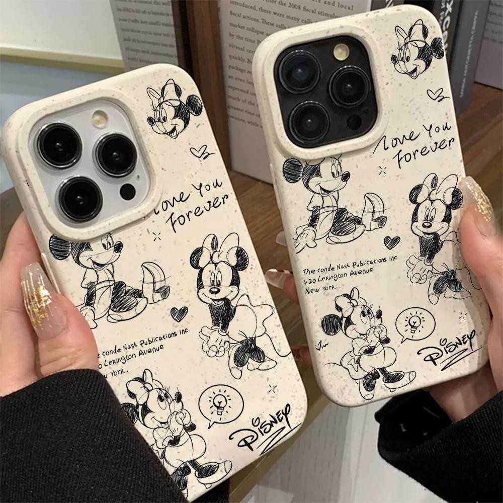 Capinha iphone 17 Pro Max Air/11/12/13/14/15/16 Pro max Mini,Capa de telefone casal de trigo, Mickey e Minnie em Oferta na Shopee