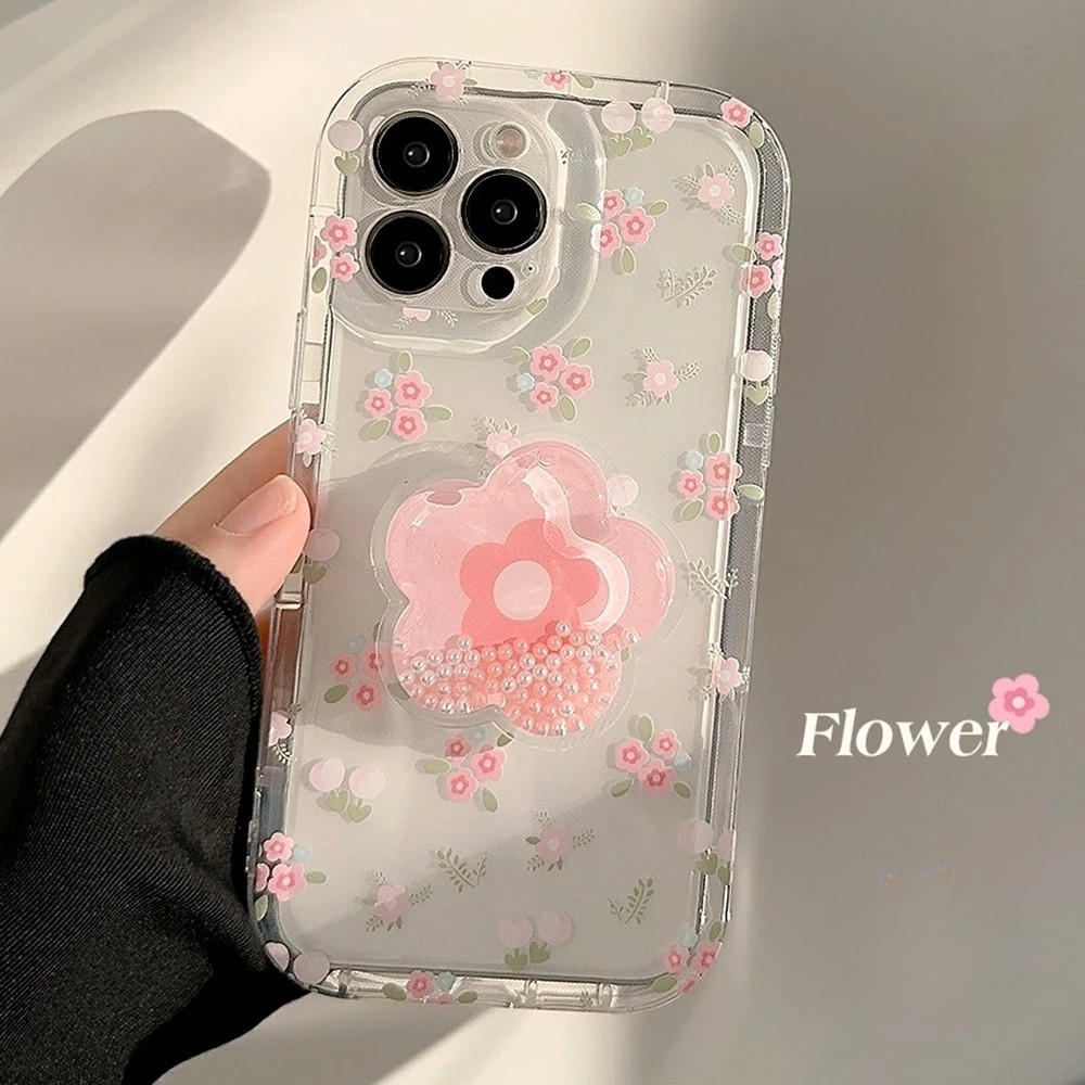 Flor Rosa Suporte Caso Para Samsung S24 S25 Ultra S23 S22 Plus S20 FE A16 A14 A55 A32 A53 A54 Areia Movediça Capa Macia