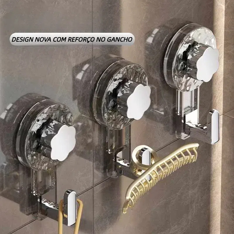 GANCHO VENTOSA DESIGN NOVA SISTEMA TRAVA INTELIGENTE BANHEIRO em Oferta na Shopee