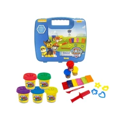 Kit Brinquedo Infantil Massinha de Modelar Maleta da Patrulha Canina + 10 Potes de Coti Massa