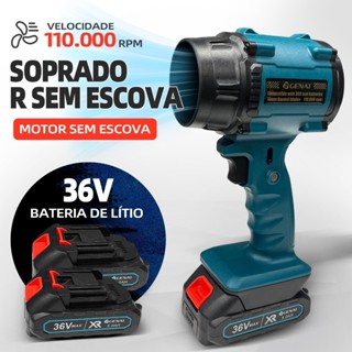 Soprador turbo portátil usb recarregável 2 baterias Bivolt forte em Oferta na Shopee
