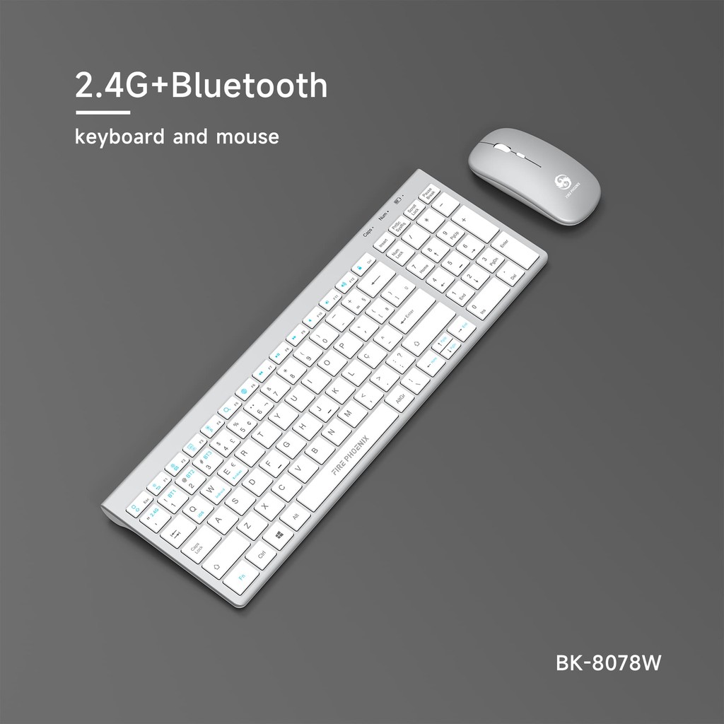 Kit Teclado Mouse Sem Fio Sem Fio 2.4g Recarregável Bateria Wireless DW-8078 Bluetooth Conjunto em Oferta na Shopee