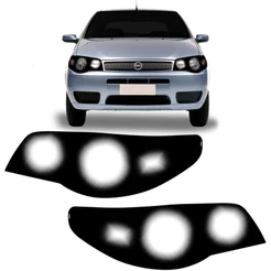 Aplique Farol Palio/Siena G3 Fire Adesivo Mascara Negra