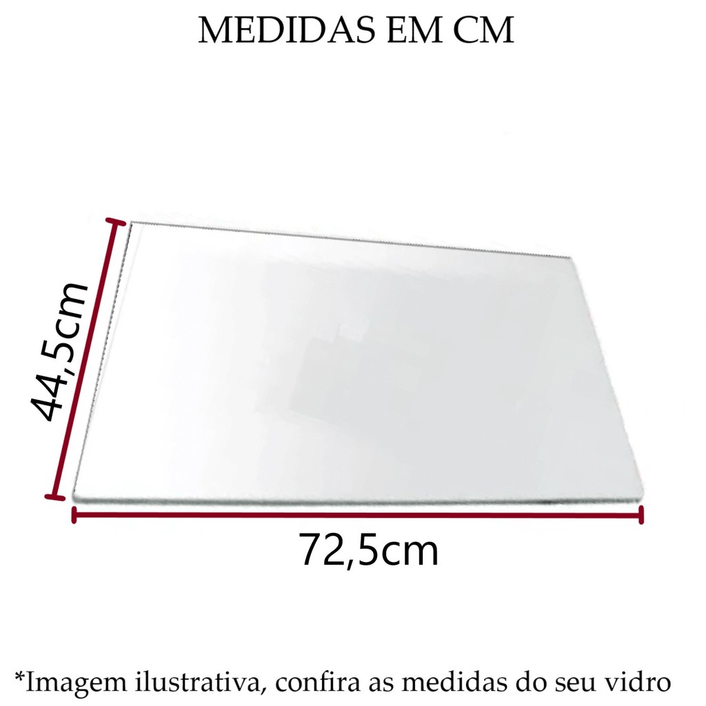 TAMPA DE VIDRO COMPATIVEL C/FOGÃO BRASTEMP BYS5PCRUNA 725x445
