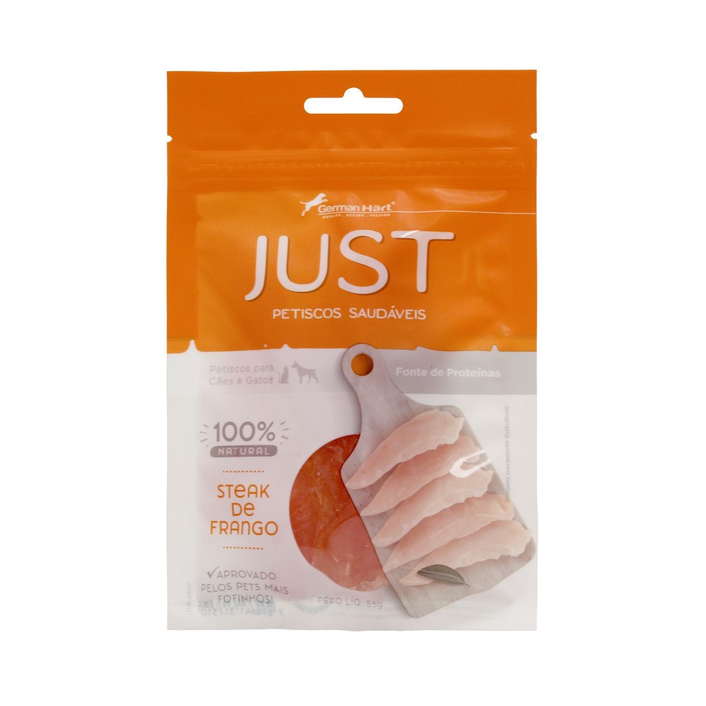 Petisco Natural Just Steak de Frango para Cães e Gatos 55g