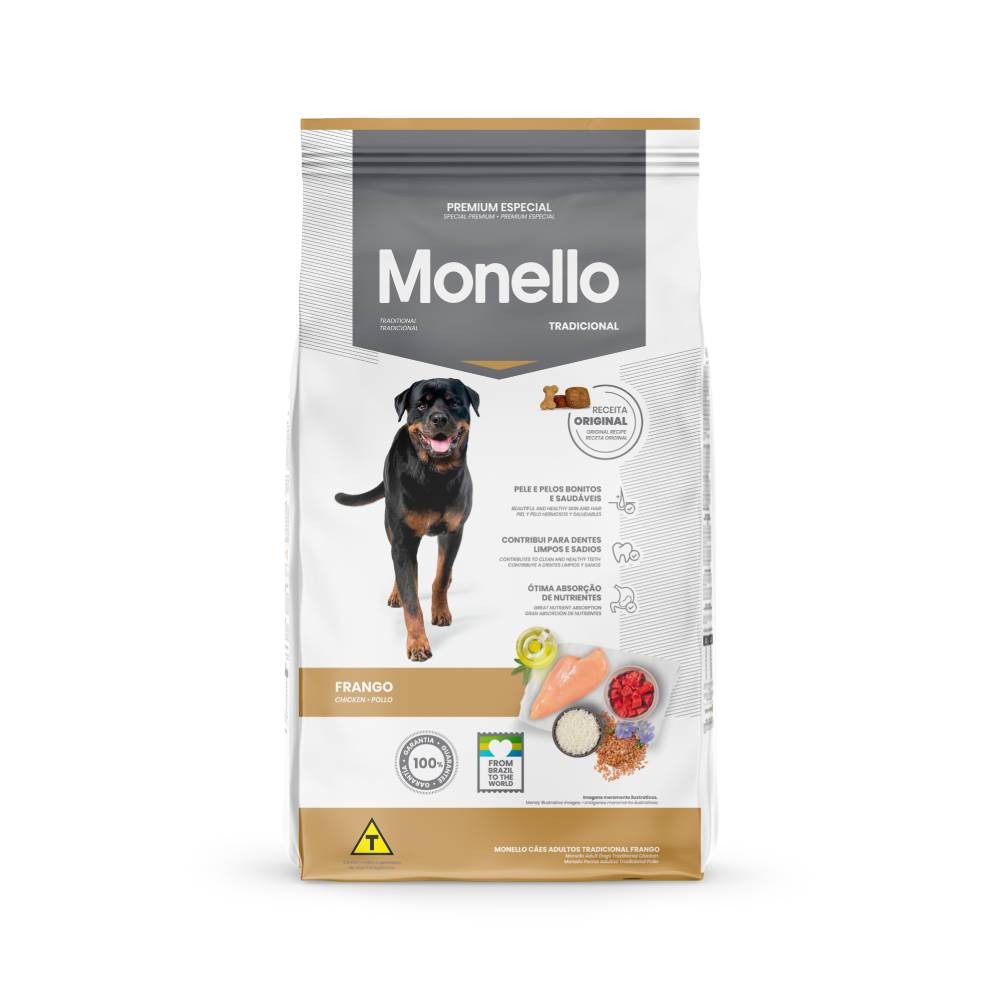 Ração Monello Especial Cães Adultos Tradicional Frango 7Kg em Oferta na Shopee