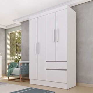 Guarda-Roupa Solteiro Oregon 4 Portas 2 Gavetas - Tcil Móveis em Oferta na Shopee