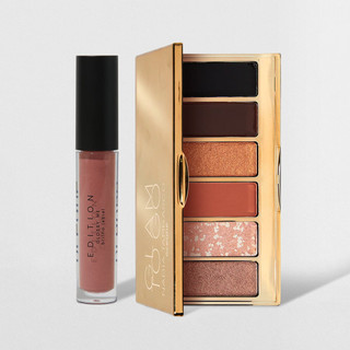 Kit Paleta de Sombras Glam To Go + Brilho Labial Shimmer Brown (2 Produtos) em Oferta na Shopee