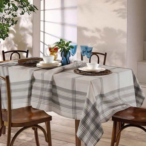 Toalha de Mesa Dohler Renova Luna Cinza
