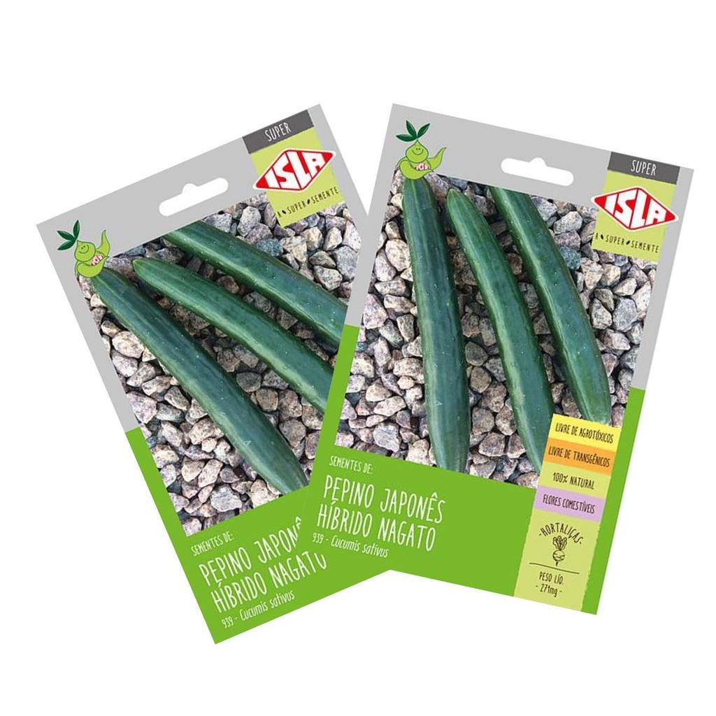 2X Sementes de Pepino Japonês Hibrido (Nagato) Super ISLA