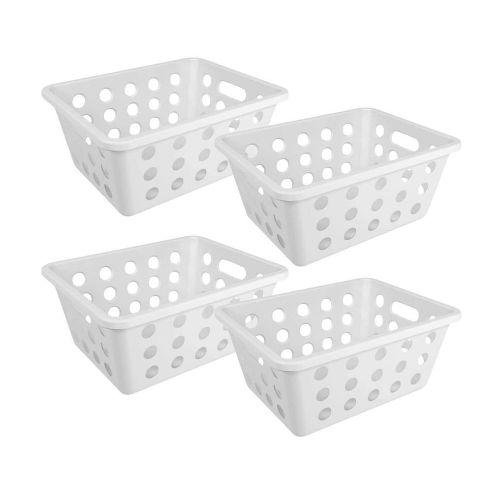 Kit com 4 Cestas One Pequena 18,6x14,2x8,2cm Natural Coza Brinox em Oferta na Shopee