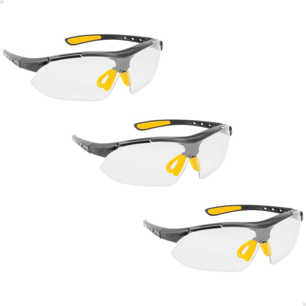 Kit 03 Óculos de Proteção EPI Segurança Boxer Incolor Vonder