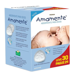 Absorvente para Seios Amamente Leve 30 Pague 24 Unidades em Oferta na Shopee
