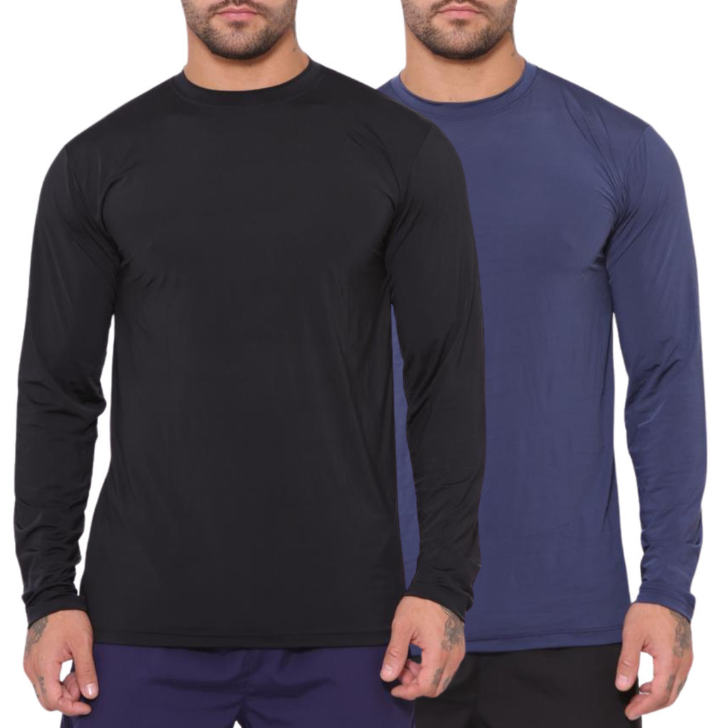 Kit 2 Camisa Masculina Manga Longa em Elanca – Conforto e Estilo em Um Só Produto
