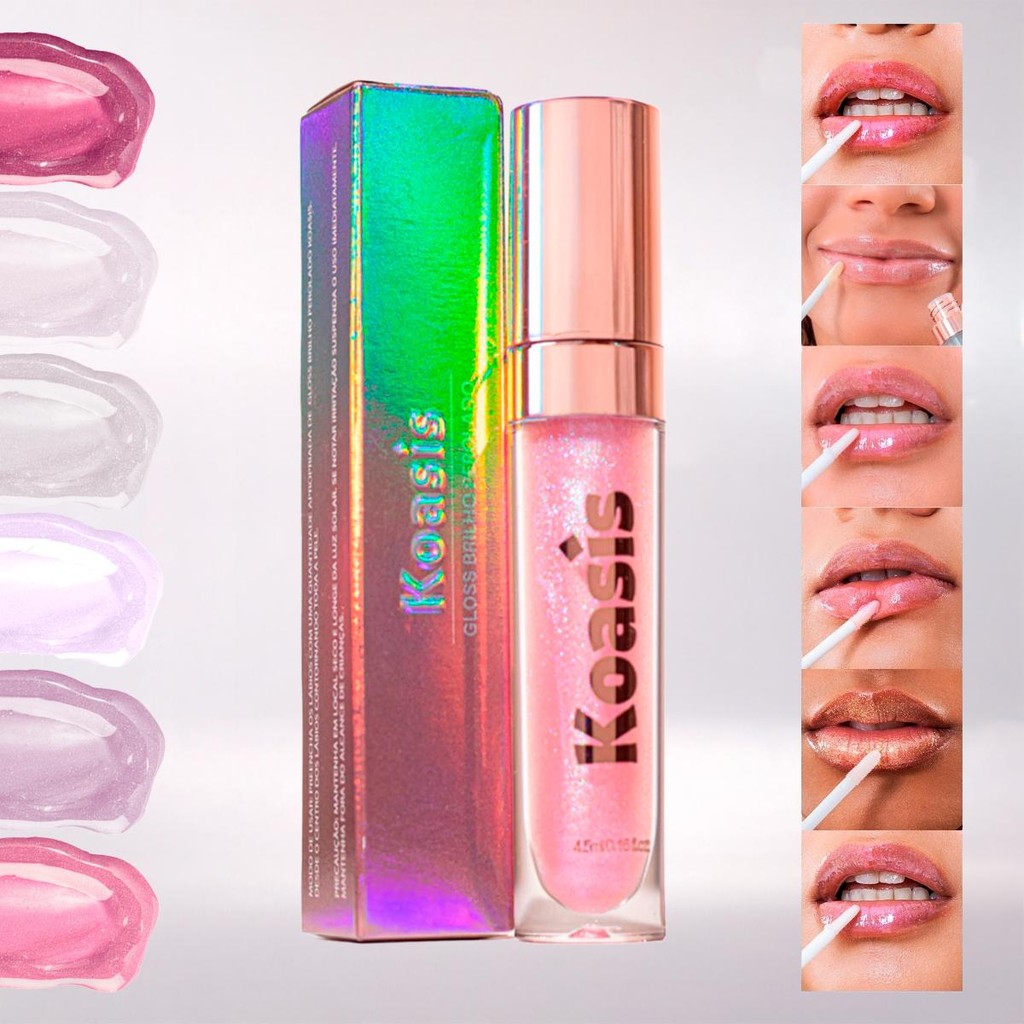Gloss Fairy Dust Hidratante com Brilho Duradouro KM001 - Koasis em Oferta na Shopee